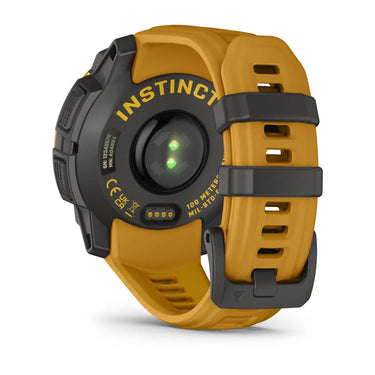 Garmin Instinct 3 - 45 mm Outdoor GPS Smartwatch, SOLAR, Sunburst w/ Sunburst/Gray Band