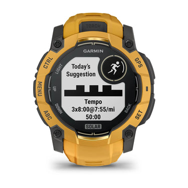 Garmin Instinct 3 - 50 mm Outdoor GPS Smartwatch, SOLAR, Sunburst w/ Sunburst/Gray Band