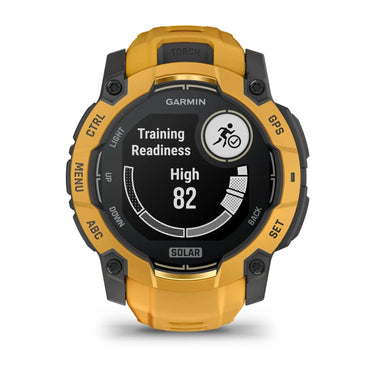 Garmin Instinct 3 - 50 mm Outdoor GPS Smartwatch, SOLAR, Sunburst w/ Sunburst/Gray Band