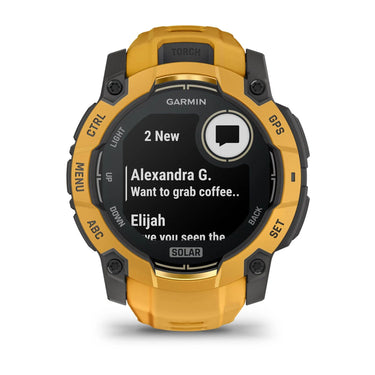 Garmin Instinct 3 - 50 mm Outdoor GPS Smartwatch, SOLAR, Sunburst w/ Sunburst/Gray Band