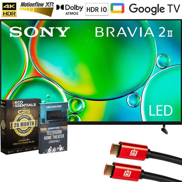 Sony BRAVIA 2 II 75" 4K HDR Smart LED Google TV (2025) + 26 Month Protection Bundle