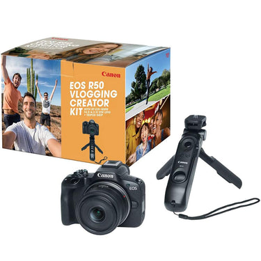 Canon EOS R50 Mirrorless Camera Vlogging Creator Kit 5811C109 + 64GB Memory Bundle
