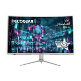 Deco Gear 39" Curved Widescreen Gaming Monitor, 2560x1440, 165 Hz, HDR400, 16:9, White