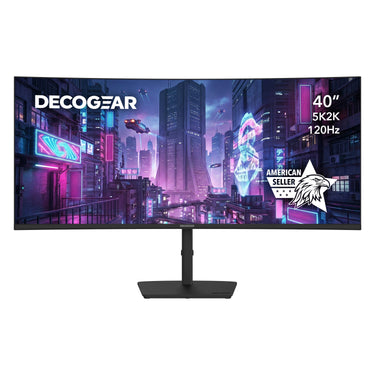 Deco Gear 40" Curved IPS Monitor, 5120x2160, 120Hz, R2500, Type-C 65W, USB Hub