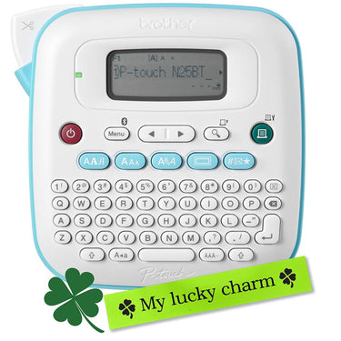 Brother P-Touch Personal Connected Label Maker + Brother P-touch Btag Label Tape