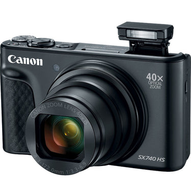 Canon PowerShot SX740 HS 20.3MP 4K Camera (Black) w/ 64GB Card + Camera Case