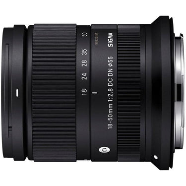 Sigma 18-50mm F2.8 DC DN C lens Canon RF Mount with Lexar 64GB Memory Card