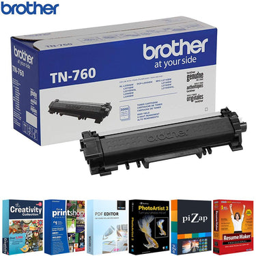 Brother Genuine High Yield Toner Cartridge Black with Printer Softwares