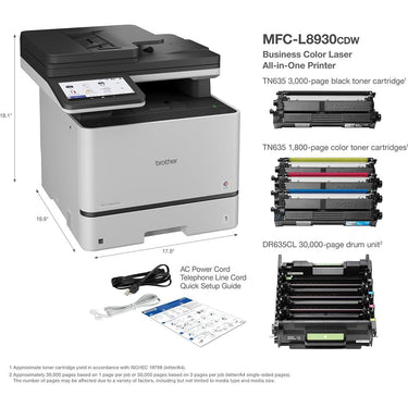 Brother Business Color Laser All-in-One Printer with Duplex Print, Scan