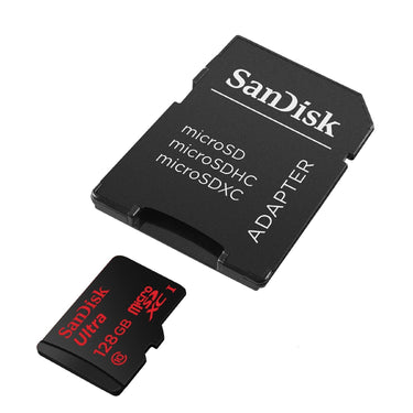Sandisk Ultra microSDXC 128GB UHS-I Class 10 Memory Card w/ Adapter (Up to 80MB/s)