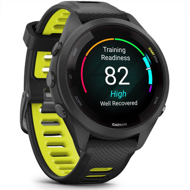 Garmin Forerunner 265S GPS Smartwatch, Black/Amp Yellow w/ Accessories Bundle