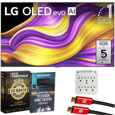 LG 65" G5 OLED evo 4K UHD TV w/ One Wall Design 2025 + Extended Protection Plan