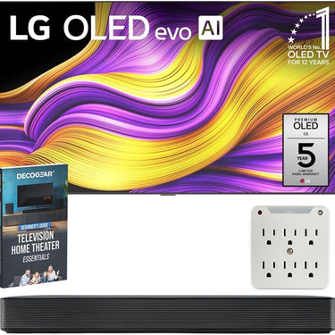 LG 55" G5 OLED evo 4K UHD Smart TV w/ One Wall Design (2025) +SKM1 Soundbar Bundle