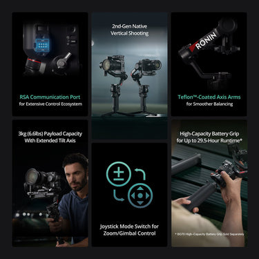 DJI RS 4 Combo 3-Axis Gimbal Stabilizer with Enhanced Vertical Shooting (Renewed)