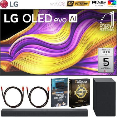 LG 77" G5 Series OLED webOS TV 2025 with LG SC9S Soundbar & Warranty Bundle