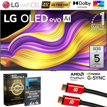 LG 65" G5 OLED evo 4K UHD TV w/ One Wall Design (2025) +26 Months Protection Bundle