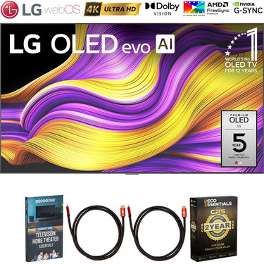 LG 55 Inch G5 Series OLED evo Smart webOS TV 2025 with 2 Year Protection Bundle