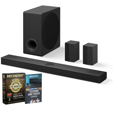 LG Soundbar for TV w/ Wireless Rear Speakers 5.1.3 Ch + 26 Months Protection Bundle