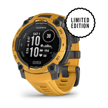 Garmin Instinct 3 - 45 mm GPS Smartwatch SOLAR Sunburst + Charging Dock Bundle