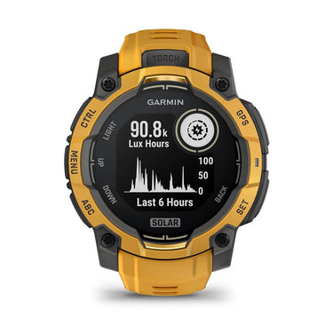 Garmin Instinct 3 - 45 mm GPS Smartwatch SOLAR Sunburst + Charging Dock Bundle