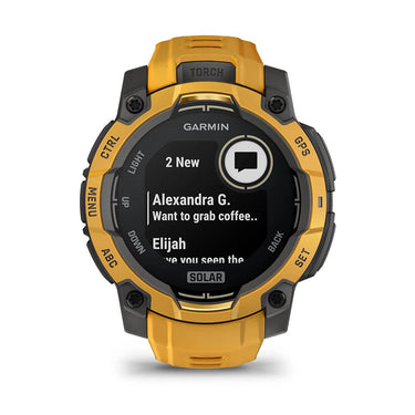 Garmin Instinct 3 - 45 mm GPS Smartwatch SOLAR Sunburst + Charging Dock Bundle