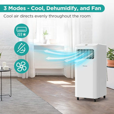Hisense Portable Air Conditioner 6,000 BTU, white (Refurbished)