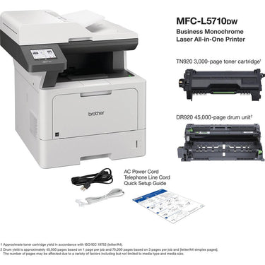 Brother Business Monochrome Laser All-in-One Printer with Software Bundle