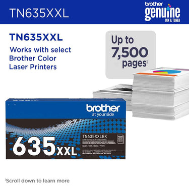 Brother Genuine Super High Yield Toner Cartridge, Black (TN635XXLBK)