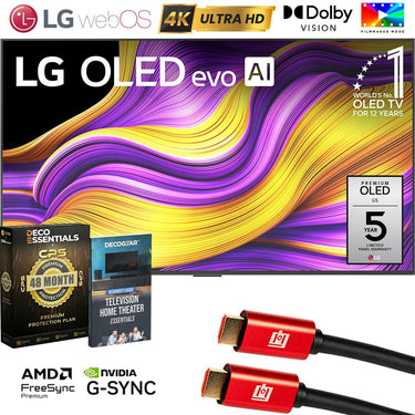 LG 55" G5 OLED evo 4K UHD TV with One Wall Design (2025) w/ 4 Year Warranty Bundle