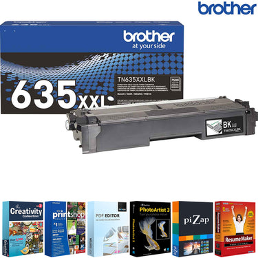 Brother Genuine Super High Yield Toner Cartridge Black with Printer Softwares