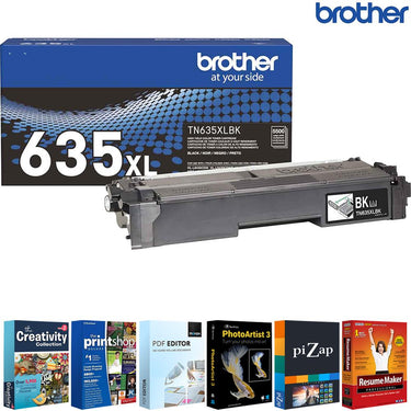 Brother Genuine High Yield Toner Cartridge Black with Printer Softwares