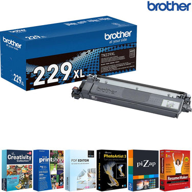 Brother Genuine High Yield Toner Cartridge Black with Printer Softwares