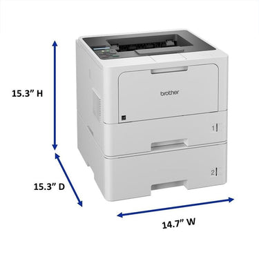Brother Business Monochrome Laser Printer with Dual Paper Trays + Toner Black
