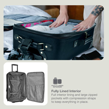 Travel Select Amsterdam Softside Expandable Luggage with Rolling Wheels, Gray, 4-Piece Set