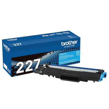 Brother Genuine TN227C, High Yield Toner Cartridge, Replacement Cyan Toner