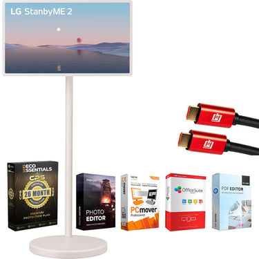 LG StanbyME 2 27" Portable Smart Touch w/ 4hr Battery + 26 Months Protection Bundle