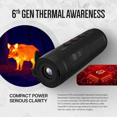 ATN BlazeSeeker 6 207 1.2-9.6x 256x192 7mm Thermal Monocular