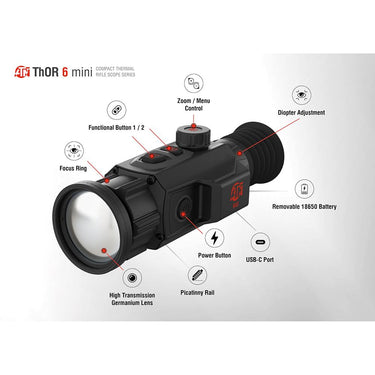 ATN THOR-6 Mini Compact Thermal 3.5-28x, 384x288 Rifle Scope