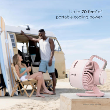Shark FlexBreeze HydroGo Fan—Ultra-powerful portable fan - Gray, Refurbished