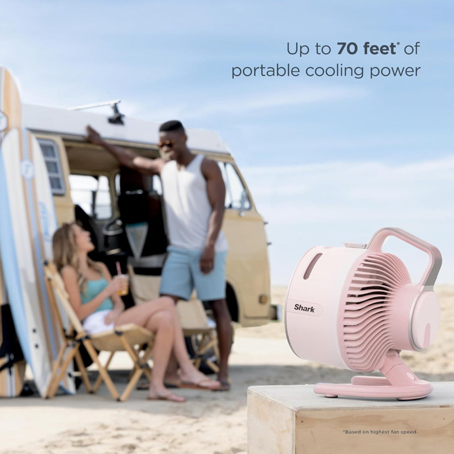 Shark FlexBreeze HydroGo Fan - Ultra-powerful portable fan - Gray, Refurbished