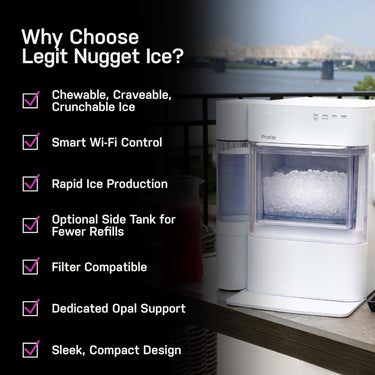 GE Profile Opal 2.0 Ultra Nugget Ice Maker with Scale Inhibiting Filter Refurbished