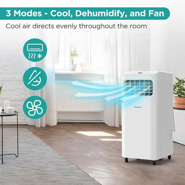 Hisense Portable Air Conditioner 6,000 BTU White Renewed with 2 Year Protection