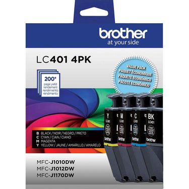 Brother Genuine LC4014PKS Standard Yield 4-Pack Color Ink Cartridges