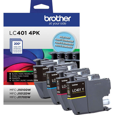 Brother Genuine LC4014PKS Standard Yield 4-Pack Color Ink Cartridges