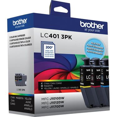 Brother Genuine LC4013PKS Standard Yield 3-Pack Color Ink Cartridges