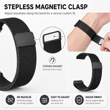 Deco Essentials 22mm Milanese Band Garmin Venu 3S/265S/255S/Lily 2 3-Pack