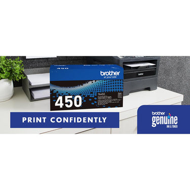 Brother Genuine TN450 High Yield Black Mono Laser Toner Cartridge