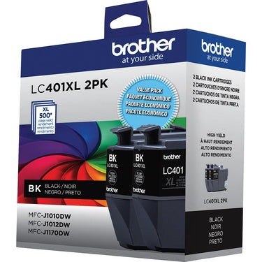 Brother Genuine High Yield 2-Pack Black Ink Cartridges + Deco Essentials Guide