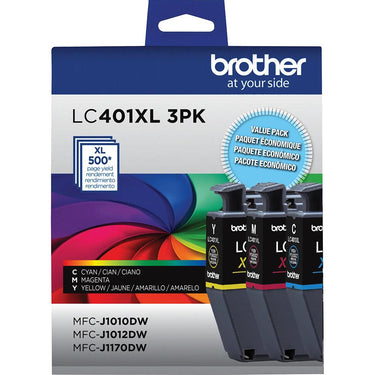 Brother Genuine High Yield 3-Pack Color Ink Cartridges + Deco Essentials Guide