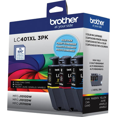 Brother Genuine High Yield 3-Pack Color Ink Cartridges + Deco Essentials Guide